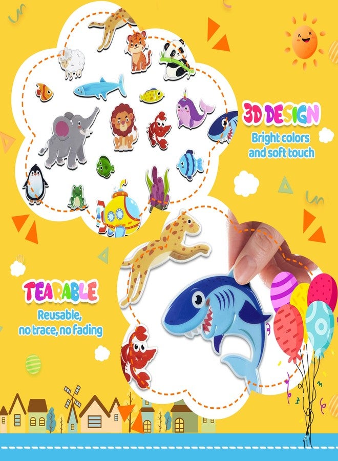 Lerifer 6 Sets Reusable Jelly Sticker Books for Toddlers 1-3, Sticker Books for Toddlers 2-4 Years, Toddler Travel Toys Activity Book, Encourages Creativity, Focus, and Fine Motor Skills - Image 4